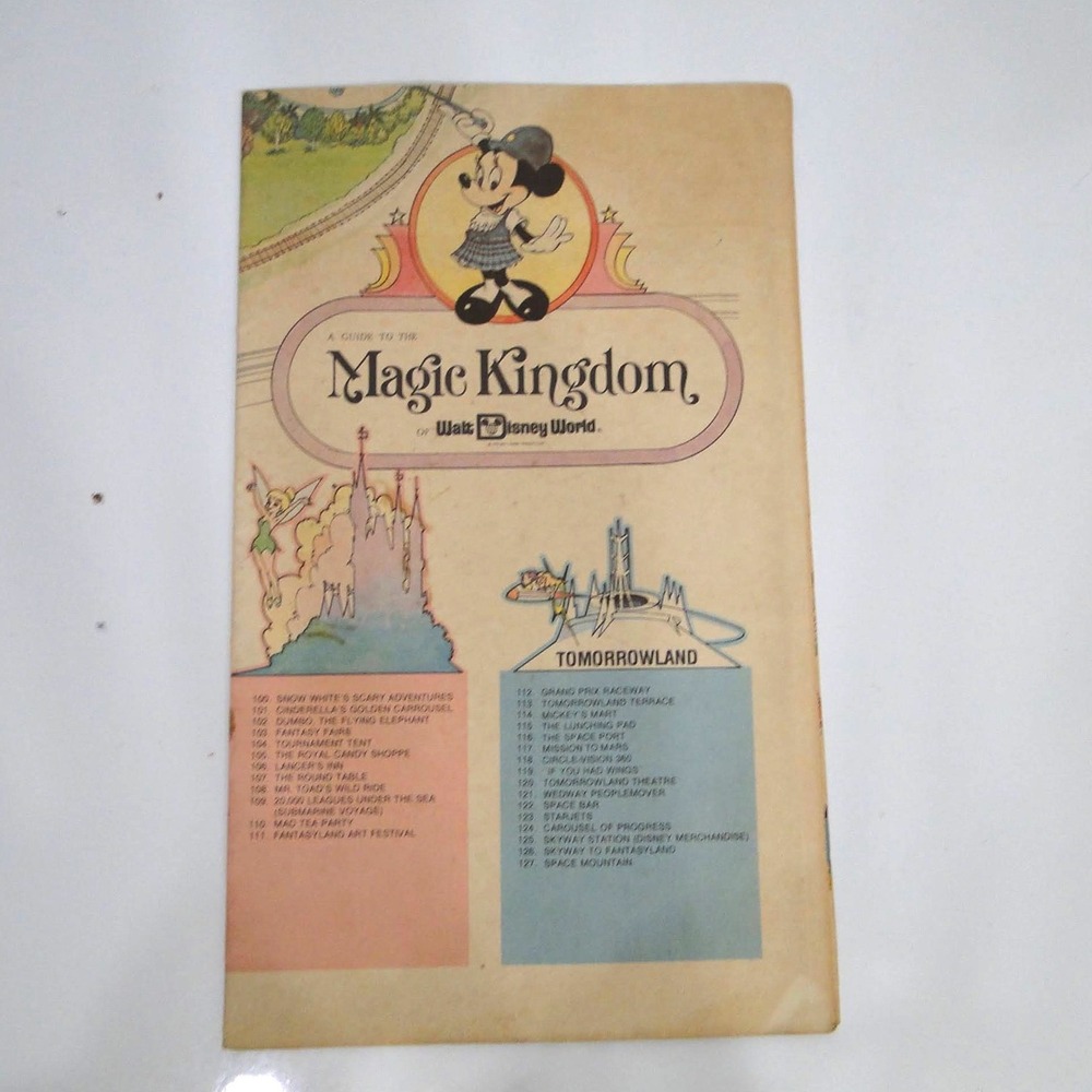 Vintage 1979 Walt Disney World Magic Kingdom Souvenir Map Guide 20000 Leagues